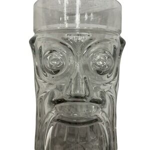 Anchor‎ Hocking Clear Cooler Glass Screaming Tiki Mug Tropical